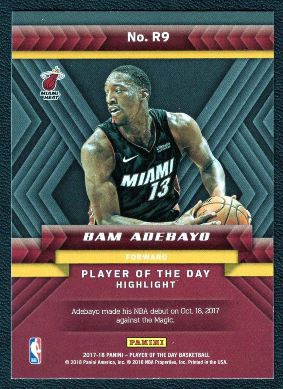 2017/18 Panini Player Of The Day #R9 Bam Adebayo Rookie/RC