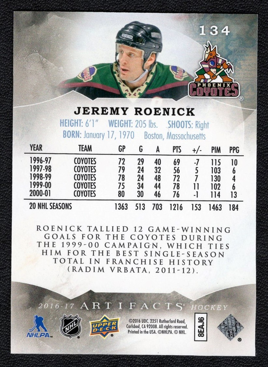 2016-17 Upper Deck Artifacts #134 Jeremy Roenick Parallel 487/499