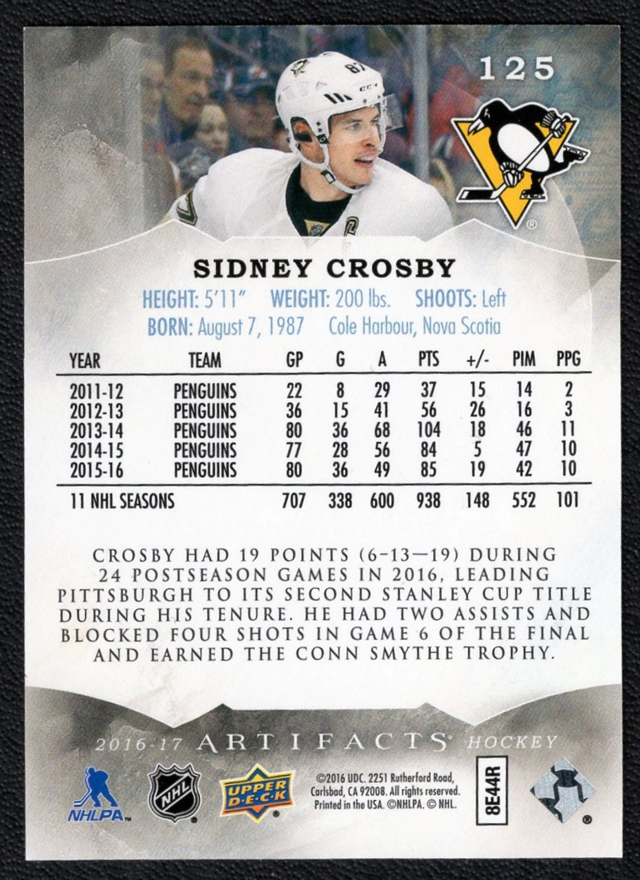 2016-17 Upper Deck Artifacts #125 Sidney Crosby Parallel 413/499