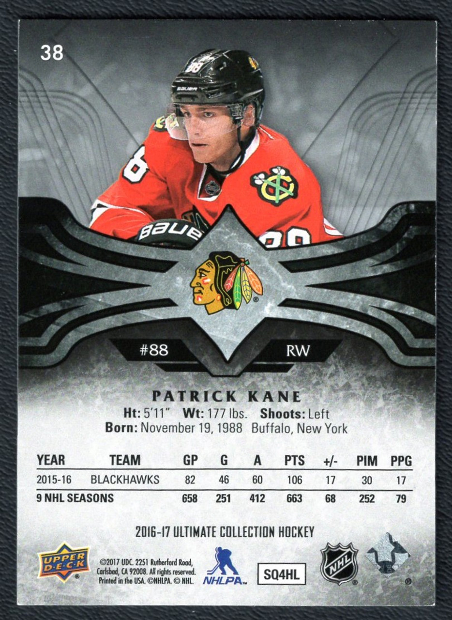 2016-17 Upper Deck Ultimate Collection #38 Patrick Kane Parallel 10/99