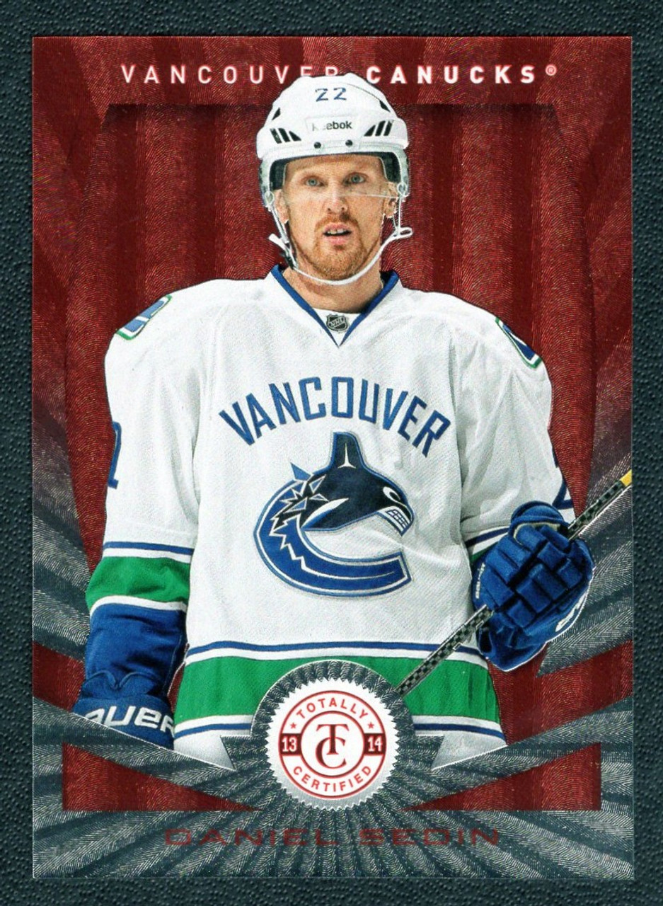 2013-14 Panini Totally Certified #9 Daniel Sedin Red Parallel 075/100