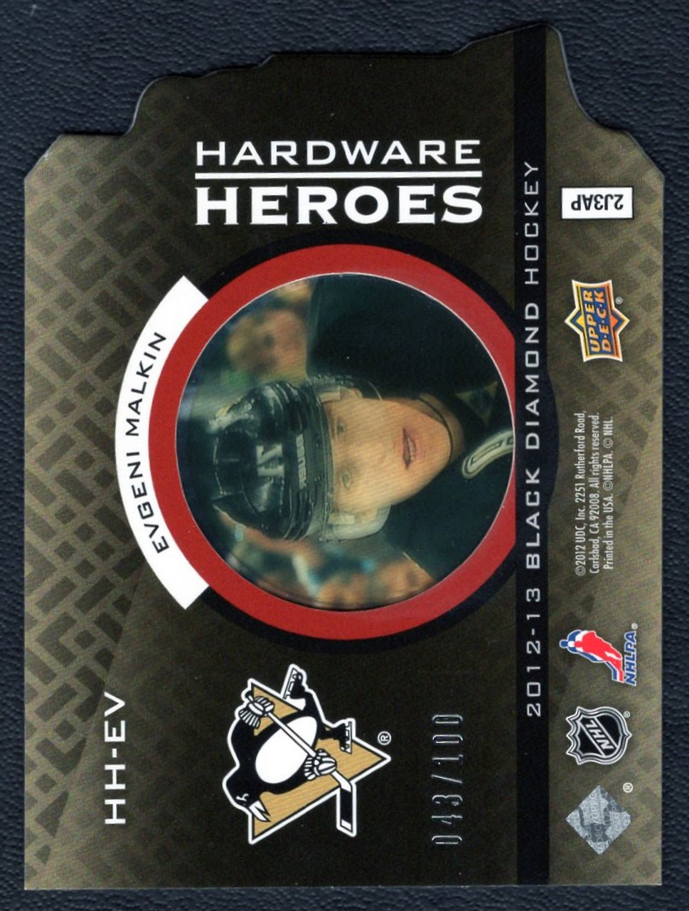 2012-13 Upper Deck Black Diamond #HH-MA Evgeni Malkin Hardware Heroes Die Cut 043/100