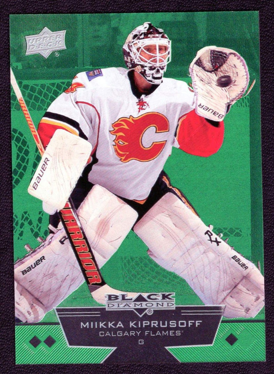 2012-13 Upper Deck Black Diamond #162 Miikka Kiprusoff Triple Diamond Emerald Parallel 07/10