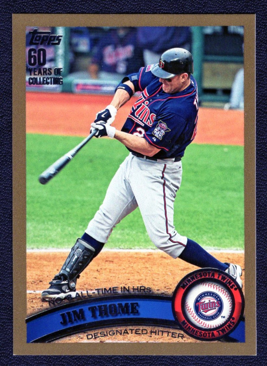 2011 Topps Series 1 #304 Jim Thome Checklist Gold Parallel 1356/2011