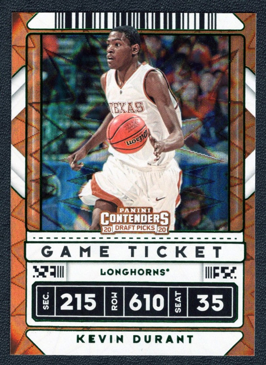 2020 Panini Contenders Draft Picks #5 Kevin Durant Game Ticket Variation Explosion Foil