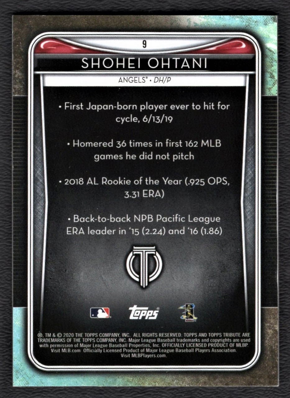 2020 Topps Tribute #9 Shohei Ohtani