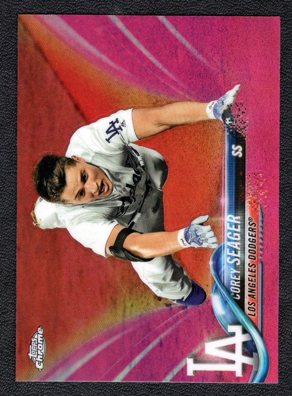 2018 Topps Chrome #192 Corey Seager Pink Refractor 