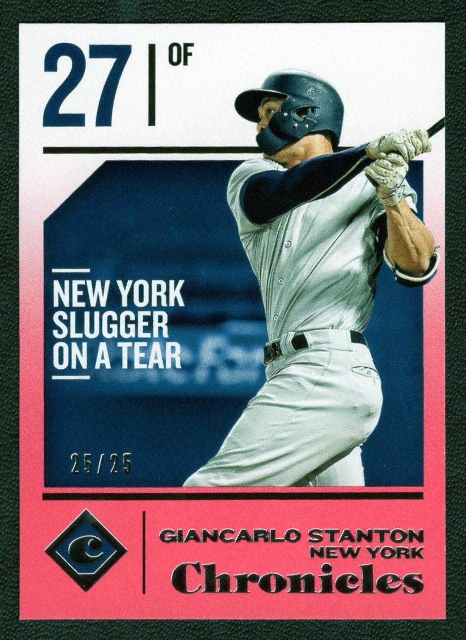 2018 Panini Chronicles #8 Giancarlo Stanton Pink Parallel 25/25