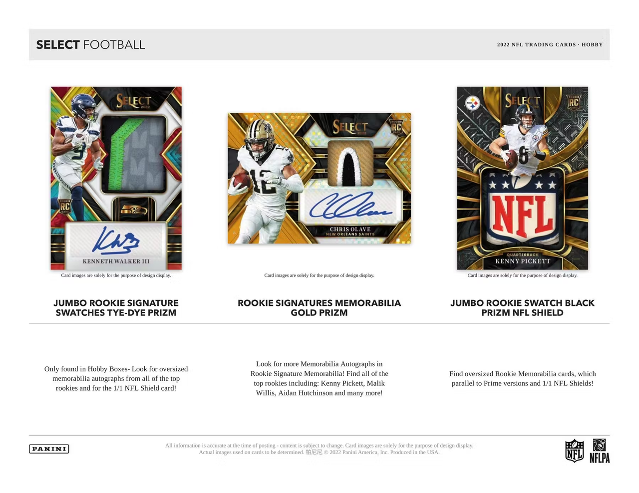 2022 Panini Select Football Hobby Box