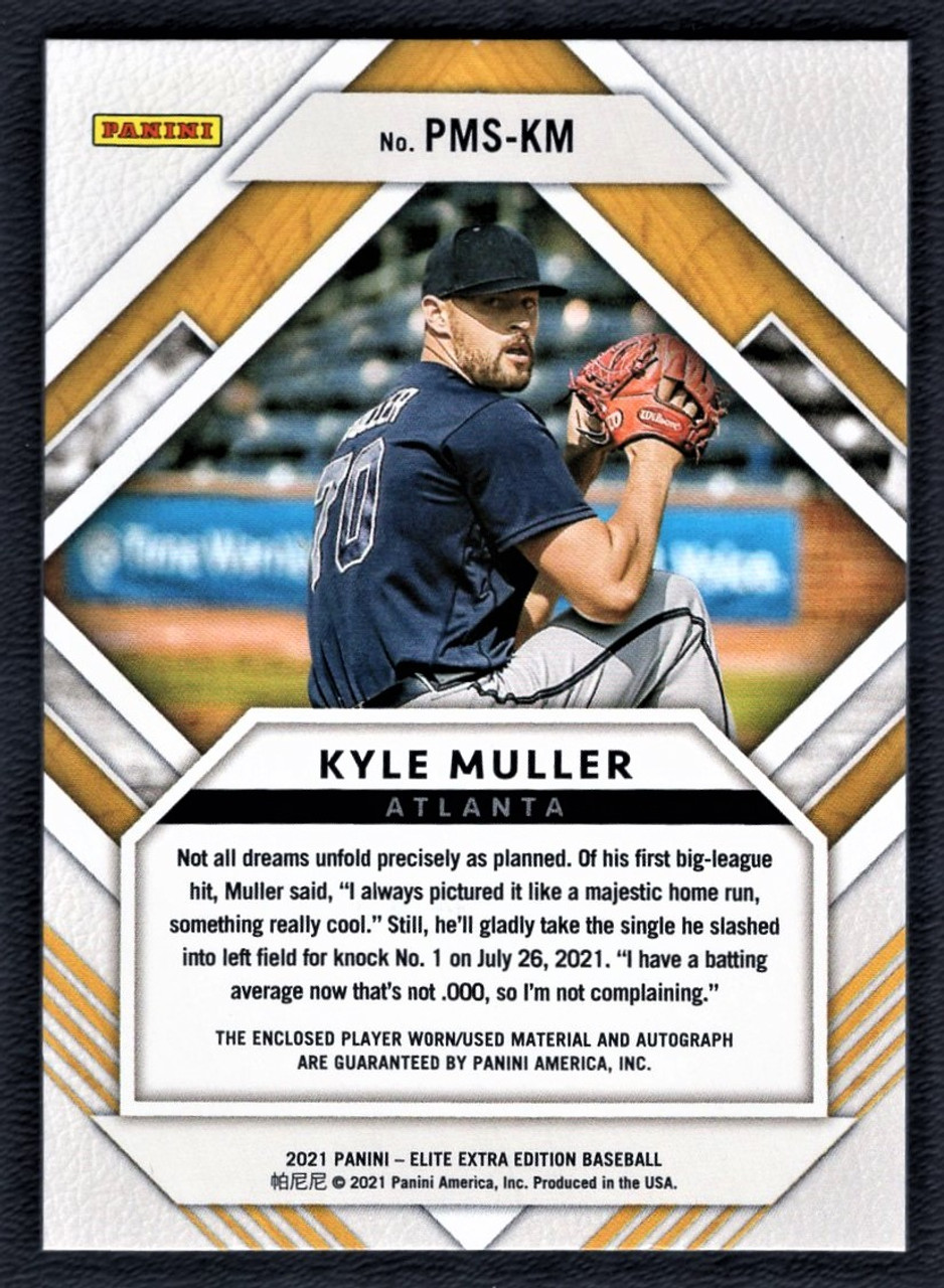 2021 Panini Elite Extra Edition #PMS-KM Kyle Muller Prospect Materials Jersey Autograph 