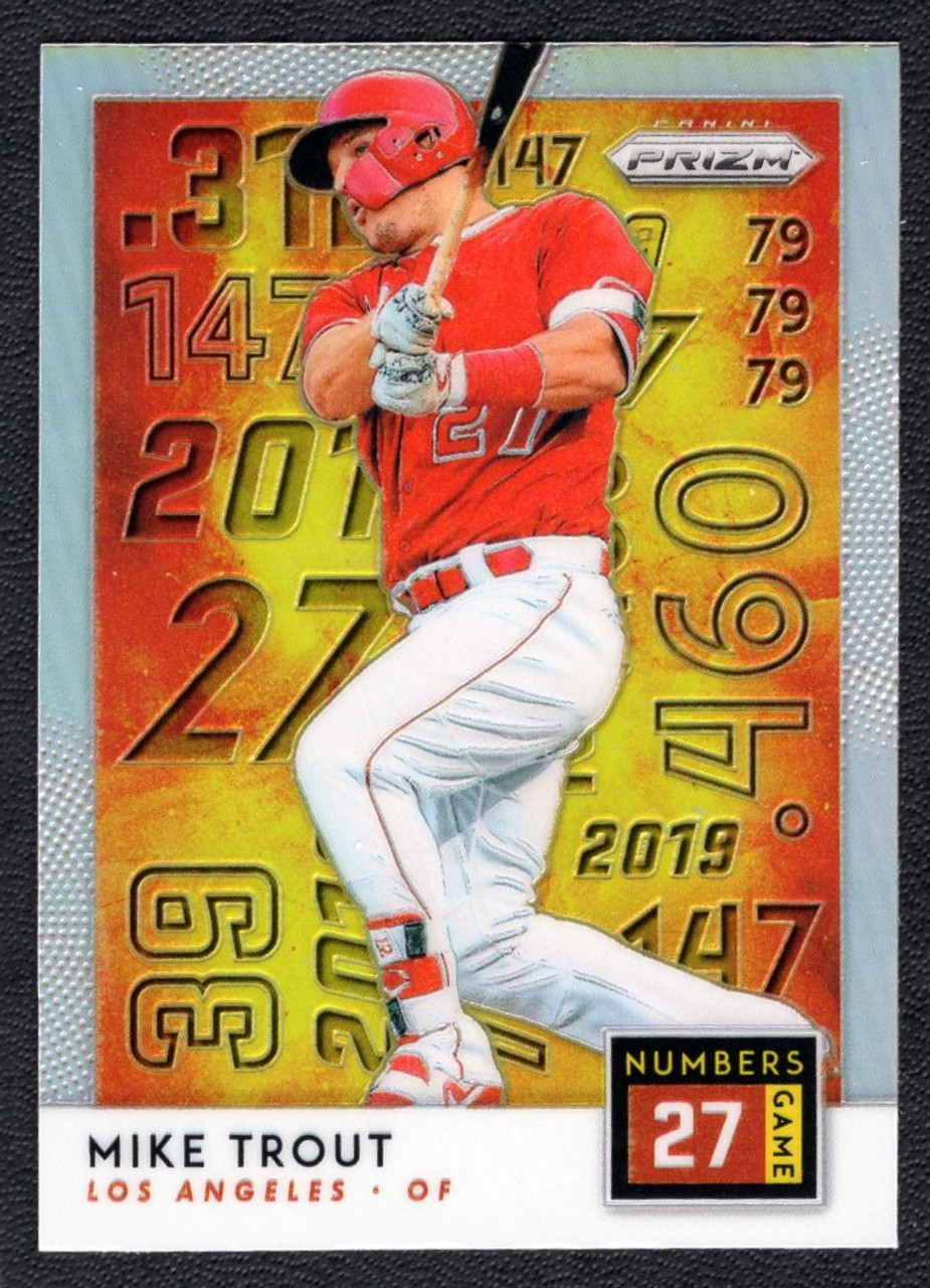 2019 Panini Prizm #NG5 Mike Trout Numbers Game Silver Prizm