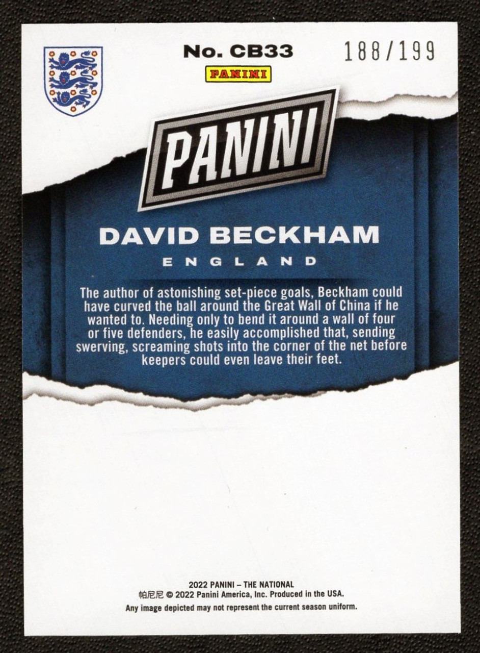 2022 Panini The National #CB33 David Beckham Case Breaker 188/199