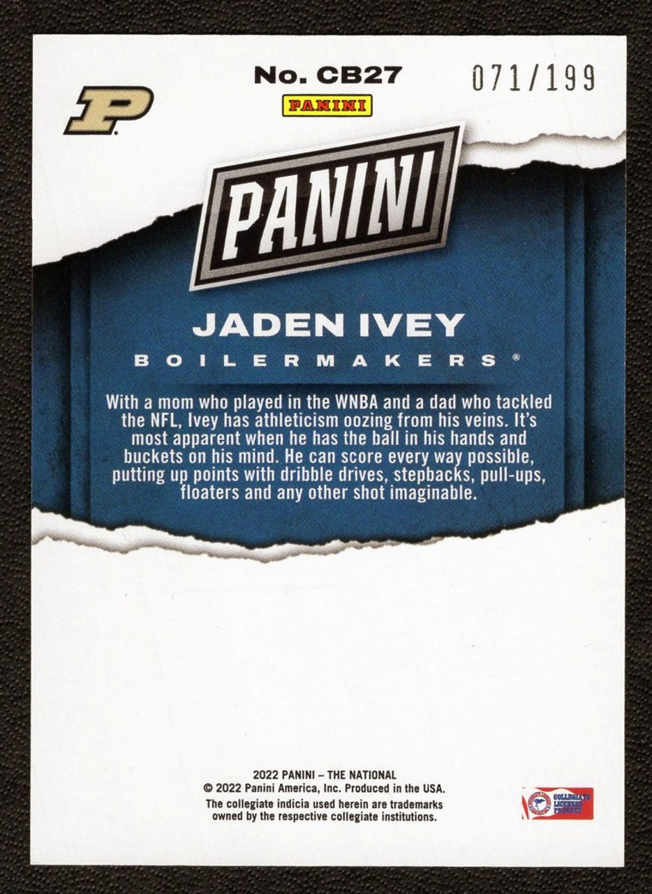 2022 Panini The National #CB27 Jaden Ivey Case Breaker Rated Rookie 071/199