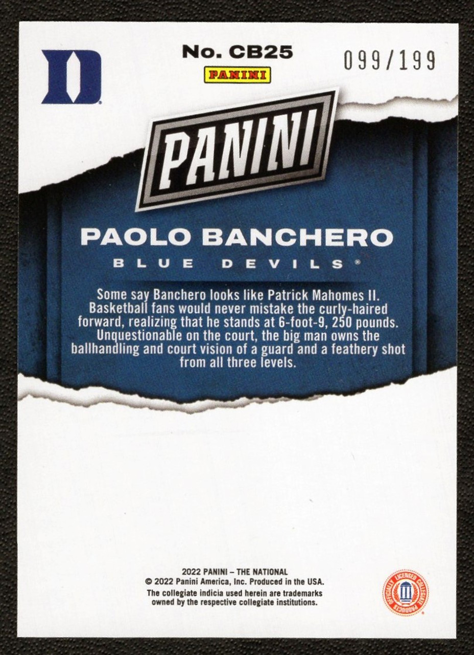 2022 Panini The National #CB25 Paolo Banchero Case Breaker 099/199