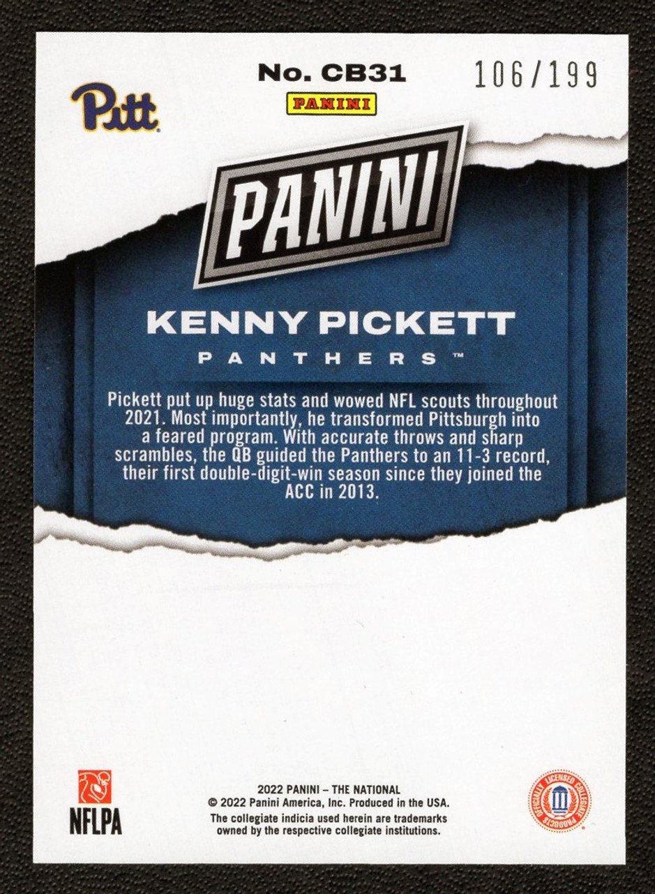 2022 Panini The National #CB31 Kenny Pickett Case Breaker 106/199