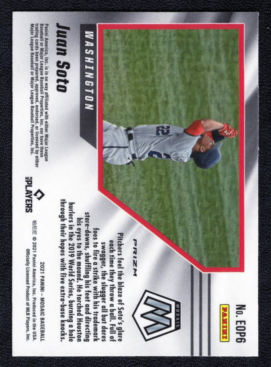 2021 Panini Mosaic #EOP6 Juan Soto Eye On The Prize Prizm