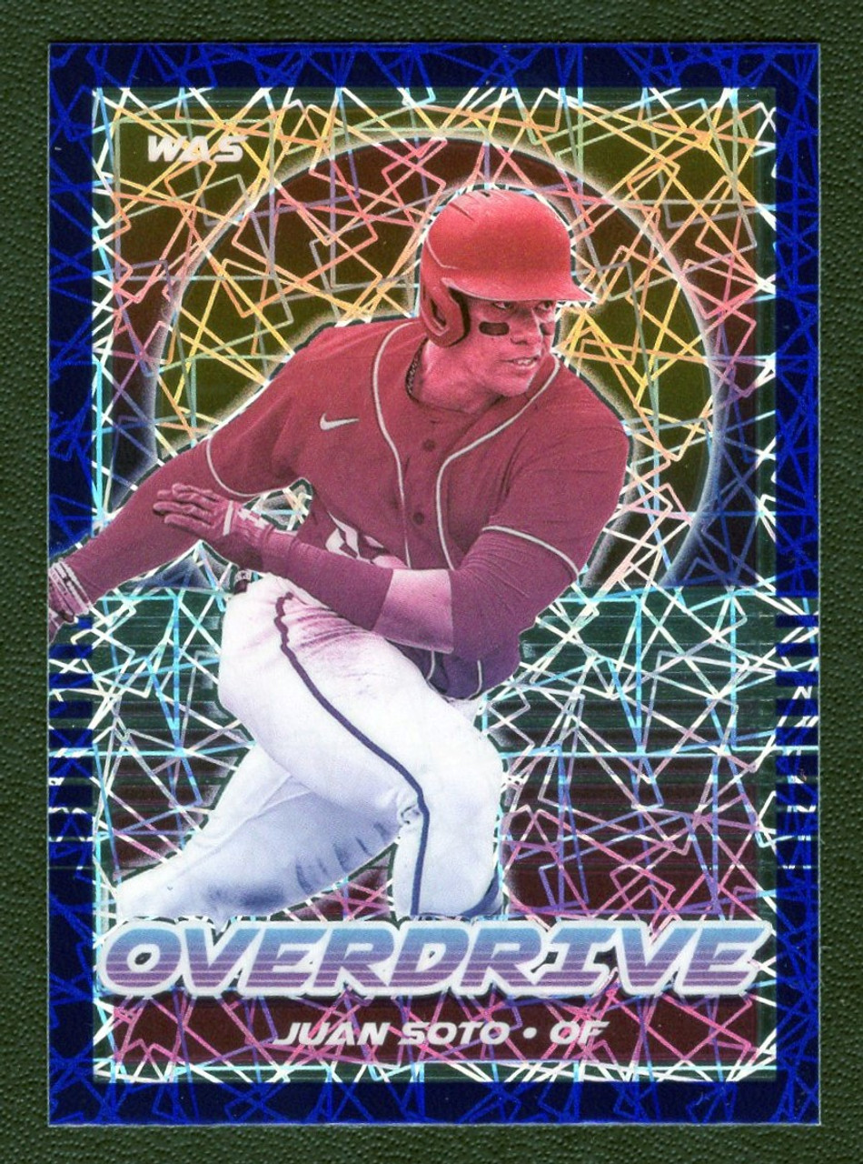 2021 Panini Chronicles #13 Juan Soto Overdrive Blue Velocity Prizm