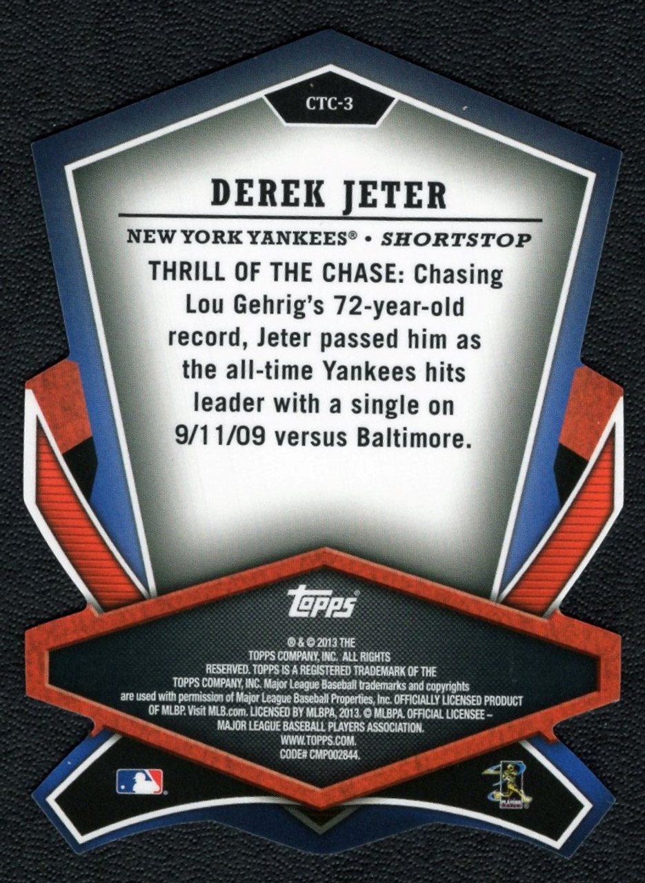 2013 Topps #CTC-3 Derek Jeter Cut To The Chase Die Cut