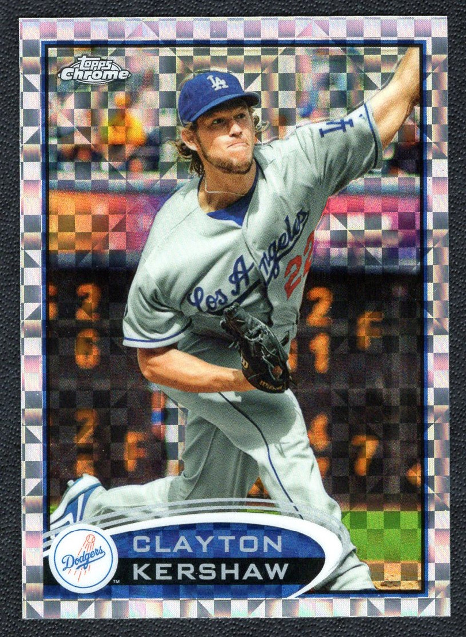 2012 Topps Chrome #112 Clayton Kershaw X-Fractor Refractor