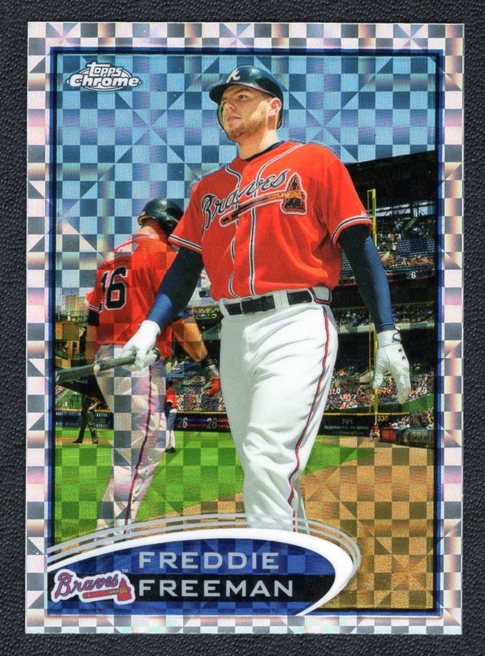 2012 Topps Chrome #19 Freddie Freeman X-Fractor Refractor 