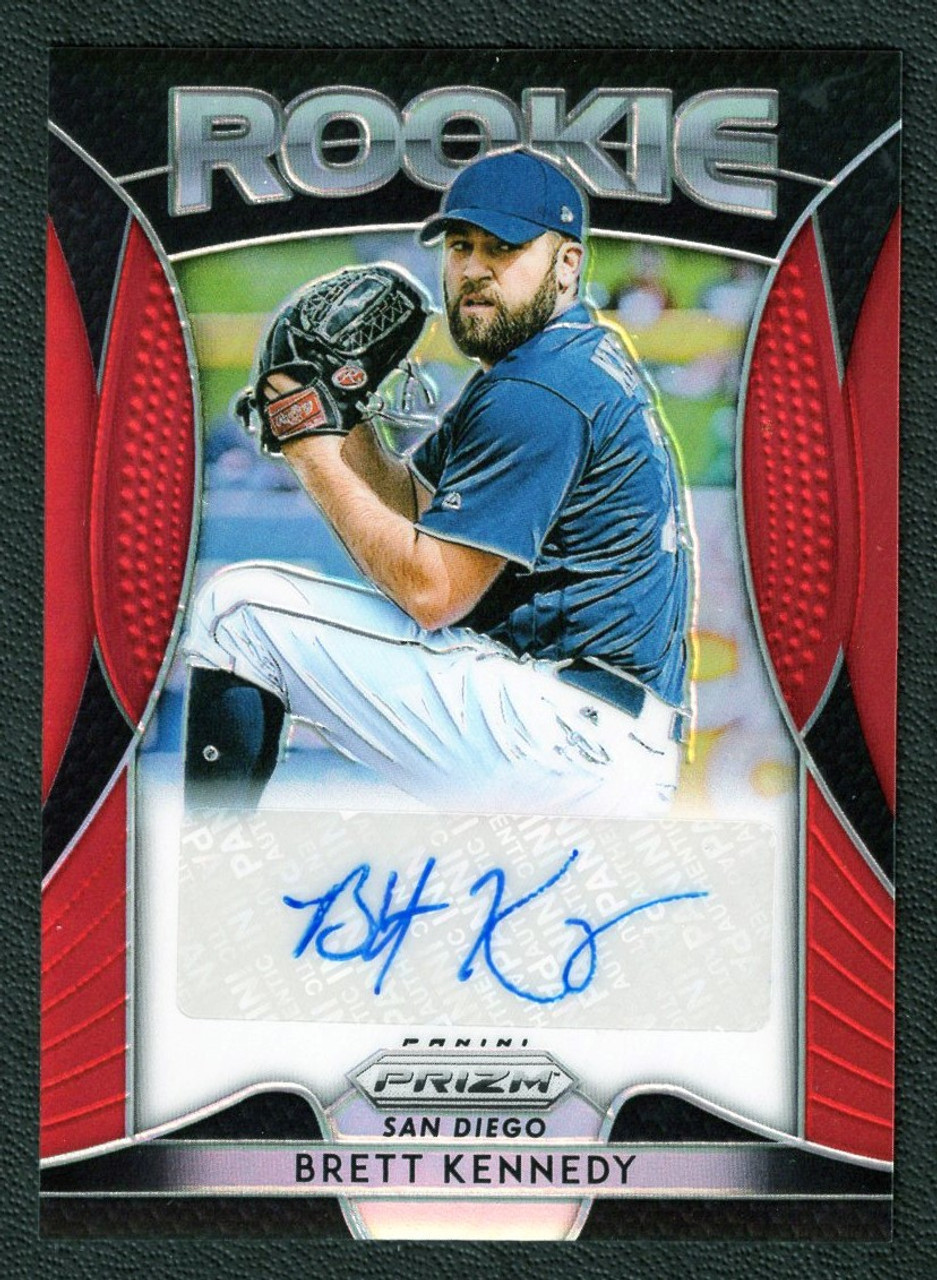 2019 Panini Prizm #RA-BK Brett Kennedy Red Prizm Rookie Autograph