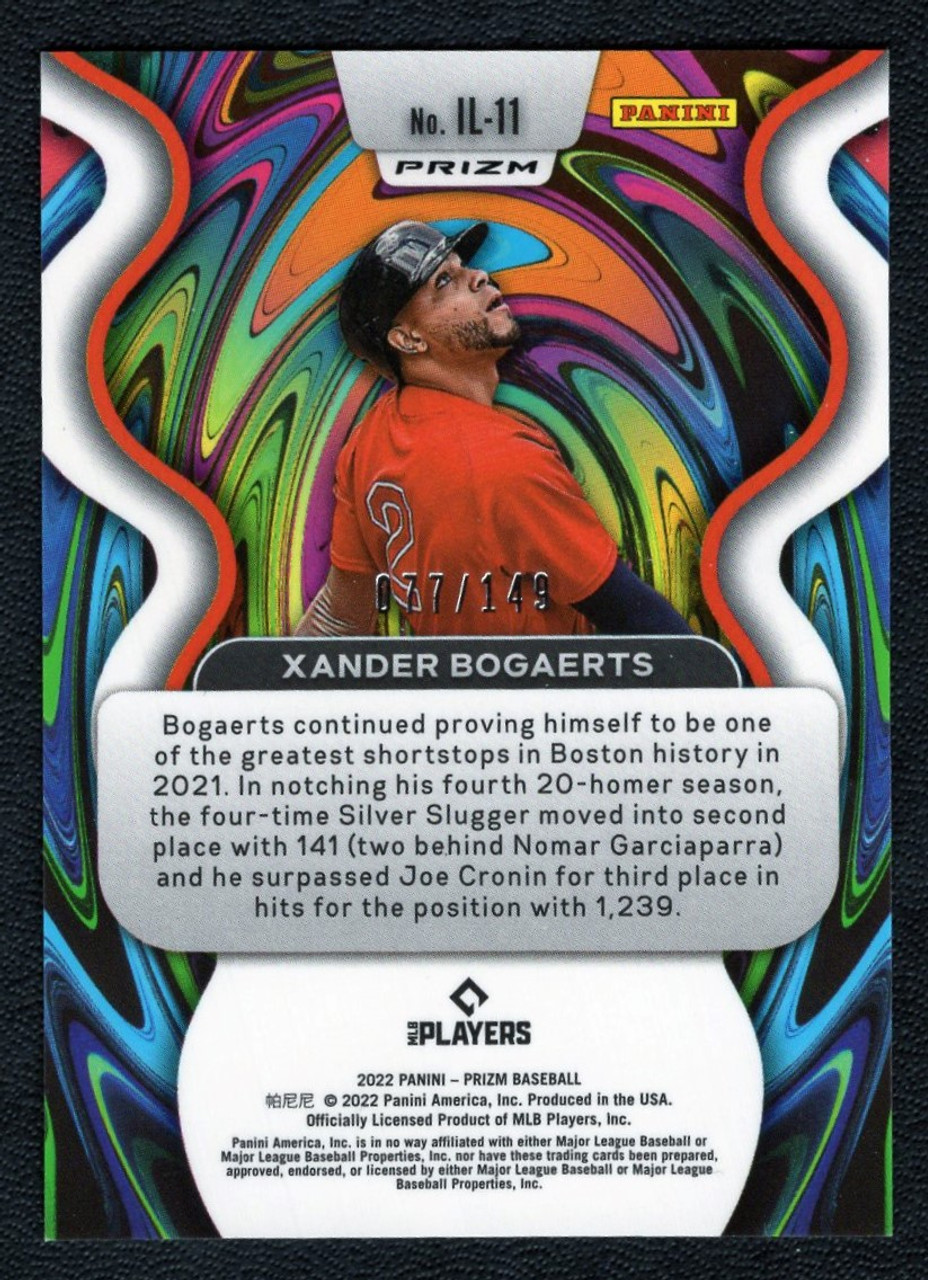 2022 Panini Prizm #IL-11 Xander Bogaerts Illumination Red Mojo Prizm 077/149