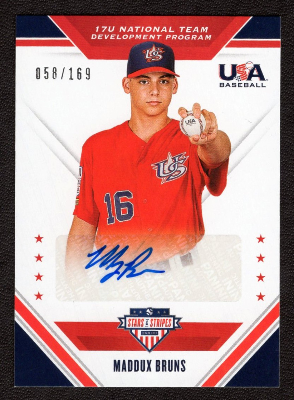 2020 Panini Stars & Stripes #17U-MU Maddux Bruns Autograph 058/169