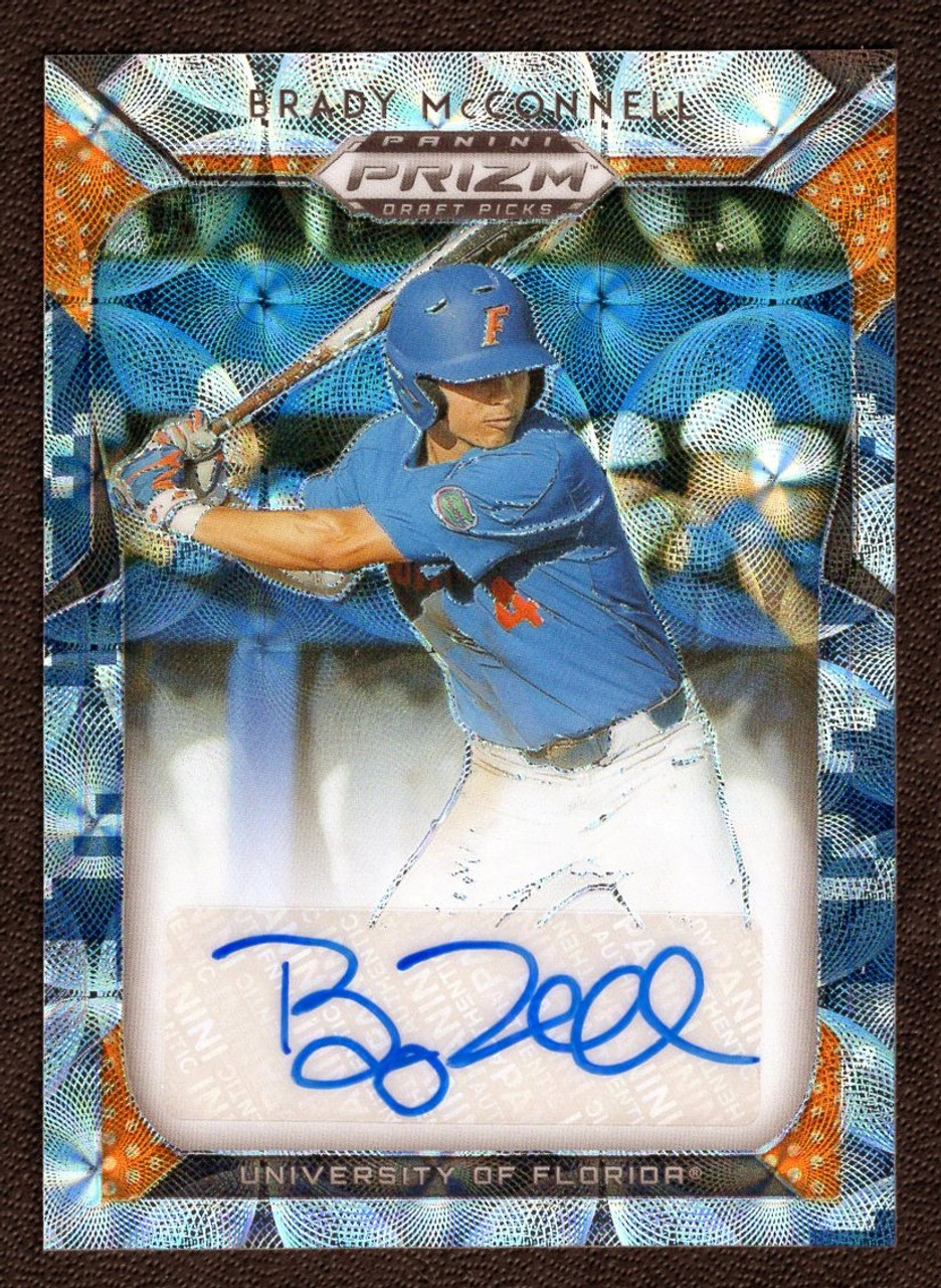 2019 Panini Prizm Draft Picks #72 Brady McConnell Blue Camo Prizm Autograph 10/25