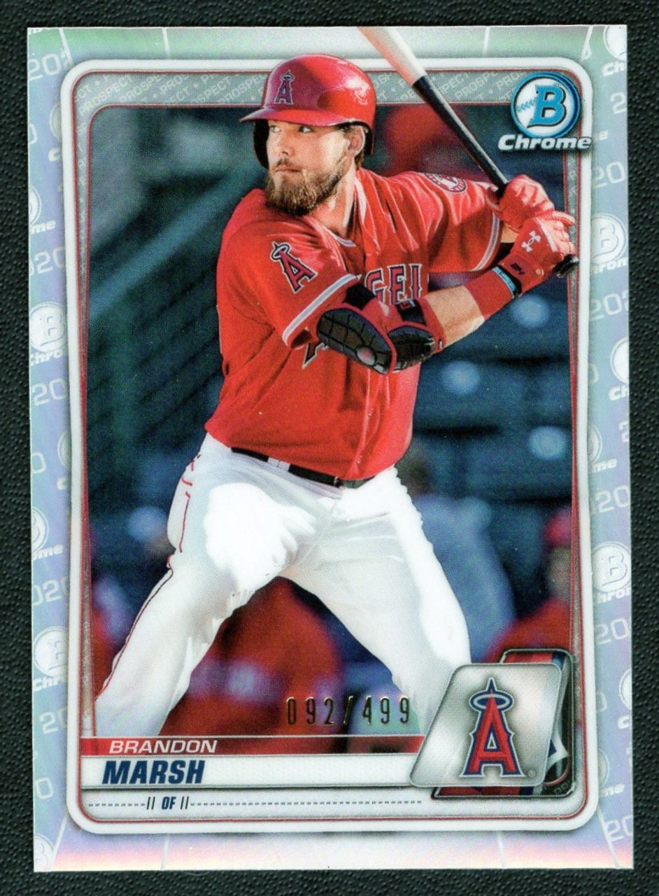 2020 Bowman Chrome #BCP-166 Brandon Marsh Refractor 092/499