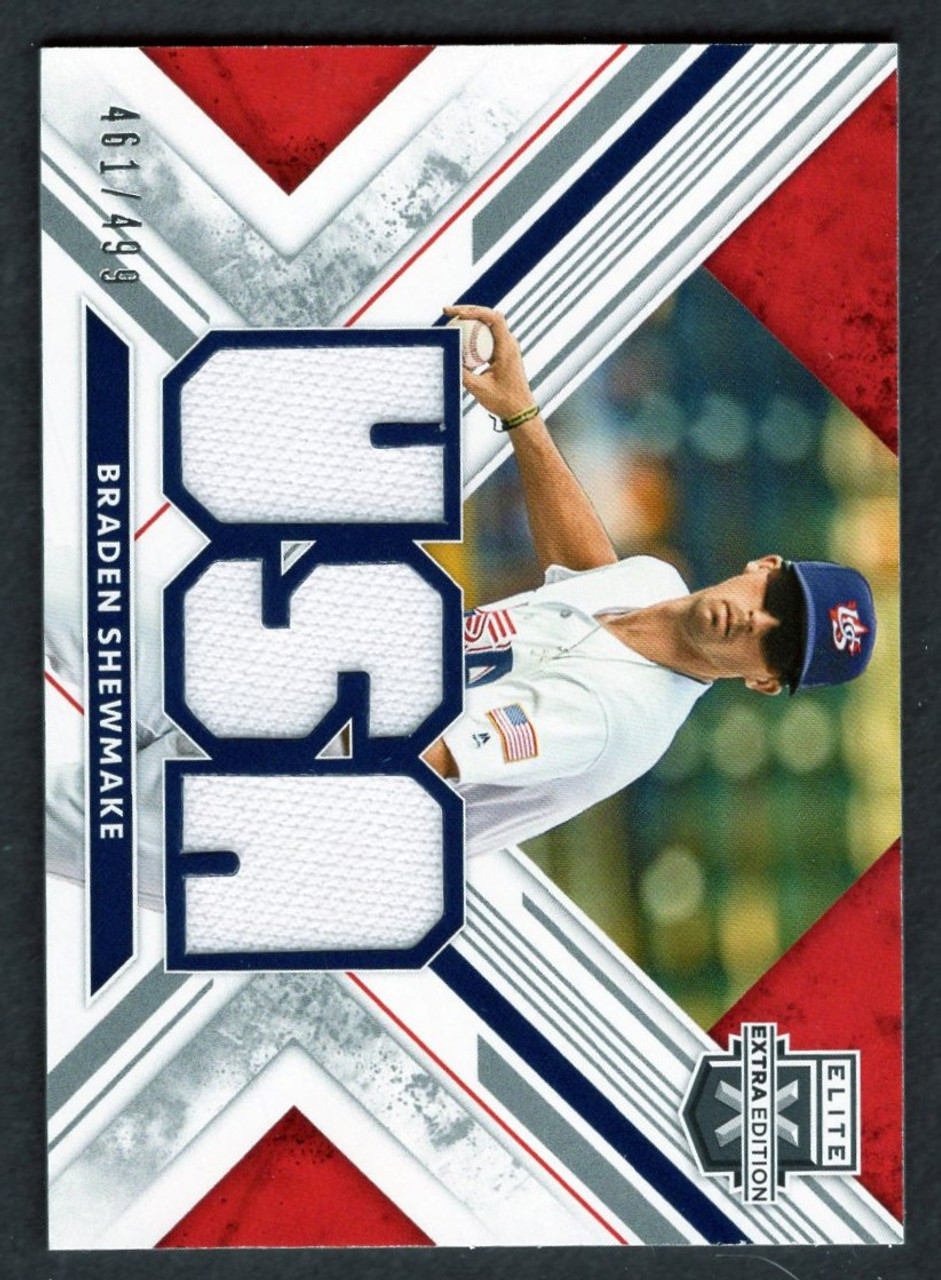 2019 Panini Elite Extra Edition #USA-BS Braden Shewmake Triple Jersey Relic 461/499