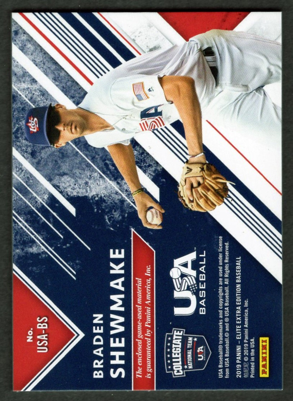 2019 Panini Elite Extra Edition #USA-BS Braden Shewmake Triple Jersey Relic 461/499