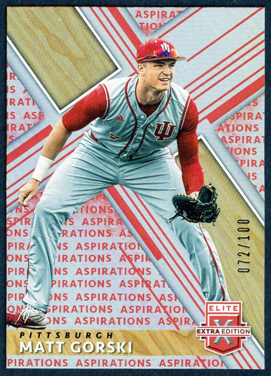 2019 Panini Elite Extra Edition #57 Matt Gorski  Aspirations Red Parallel 072/100