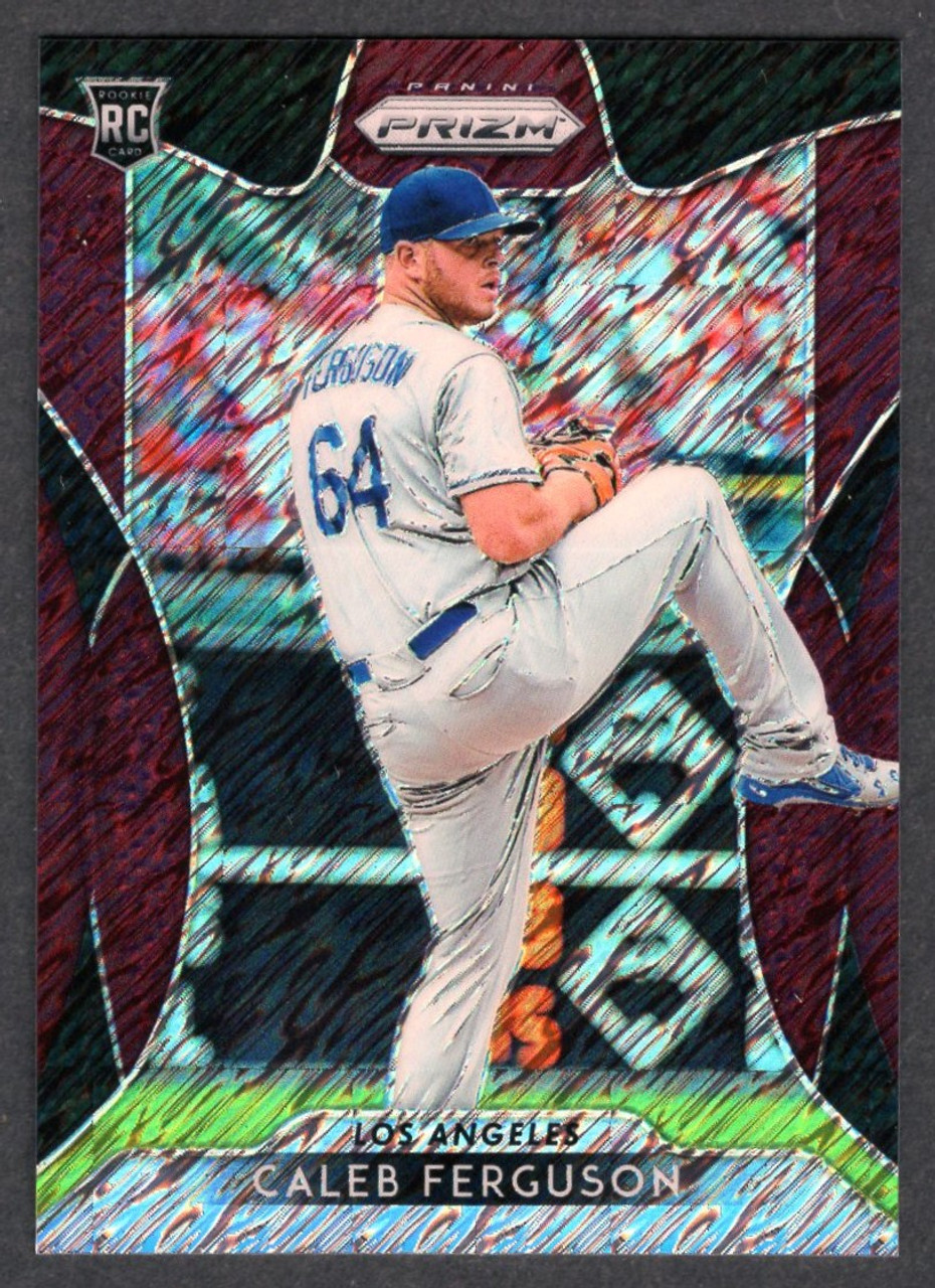 2019 Panini Prizm #128 Caleb Ferguson Burgundy Shimmer Prizm Rookie 24/25