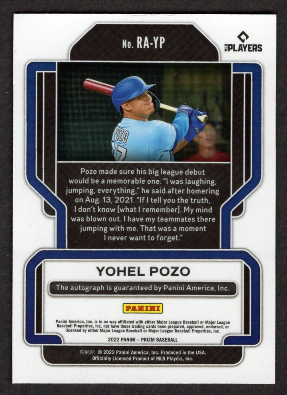 2022 Panini Prizm #RA-YP Yohel Pozo Rookie Autograph 