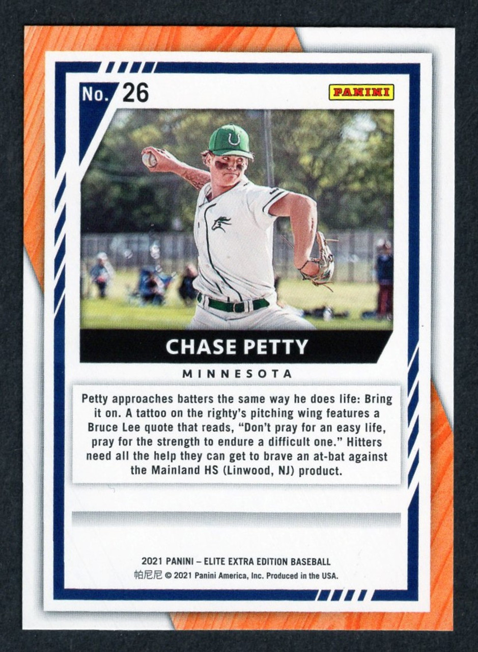 2021 Panini Elite Extra Edition #26 Chase Petty 293/999