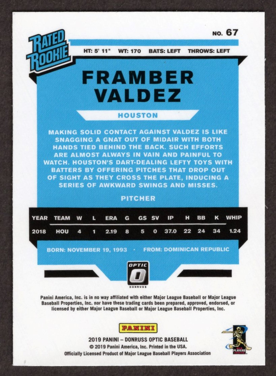 2019 Panini Donruss Optic #67 Framber Valdez Rated Rookie