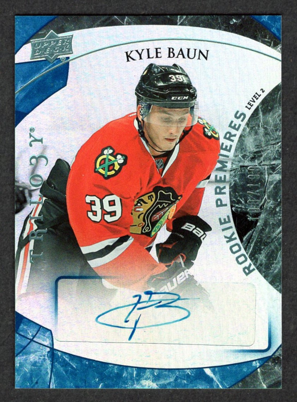 2015-16 Upper Deck Trilogy #151 Kyle Baun Level 2 Rookie Premiers Autograph 108/199