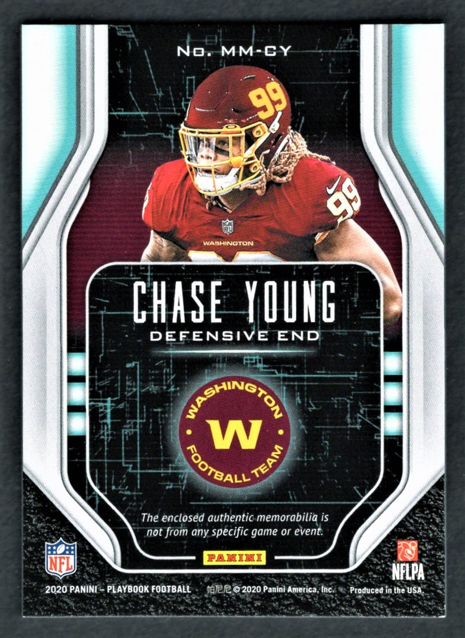 2020 Panini Playbook #MM-CY Chase Young Mammoth Materials Rookie Jersey Relic 150/199