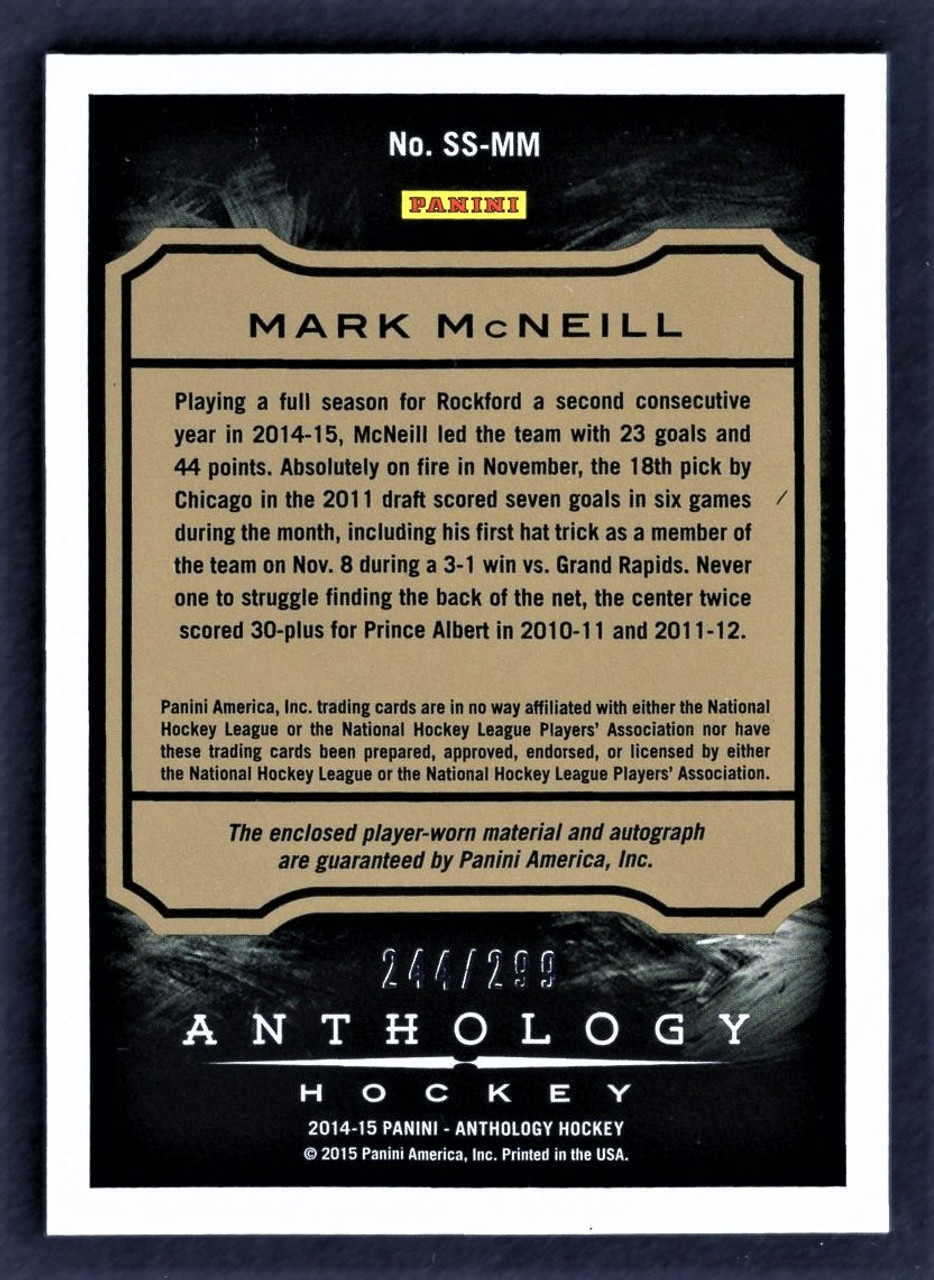 2014-15 Panini Anthology #SS-MM Mark McNeill Sizeable Signatures Jersey Autograph 244/299
