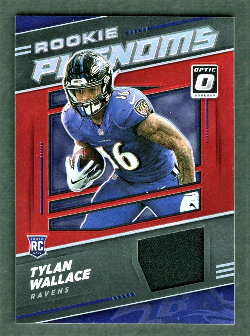 2021 Panini Donruss Optic #RP-26 Tylan Wallace Red Prizm Rookie Phenoms Jersey Relic