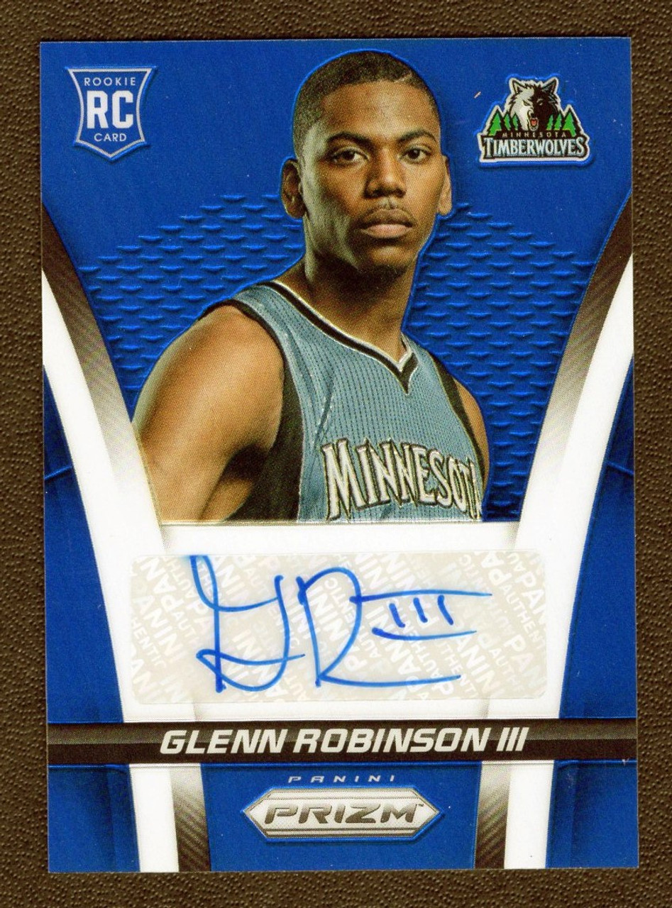 2014/15 Panini Prizm #17 Glenn Robinson III Blue Prizm Rookie Autograph 136/449