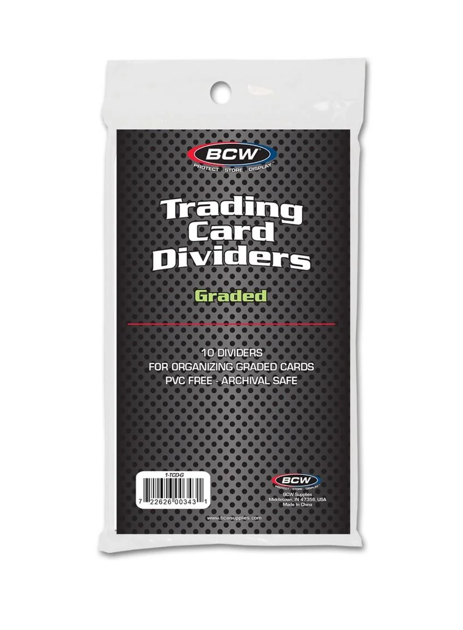 BCW Graded Trading Card Divider 10ct Pack / Case of 100
