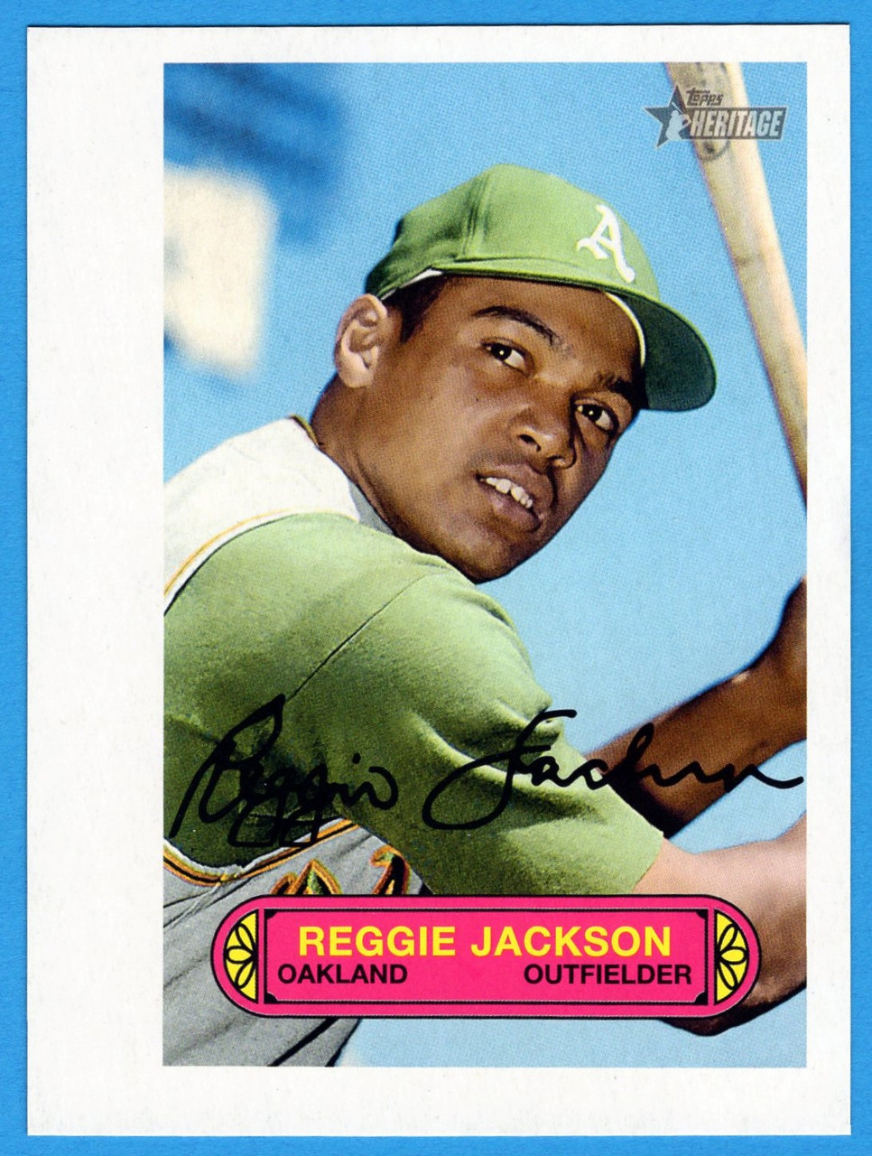 2022 Topps Heritage #73PU-23 Reggie Jackson Oversized 1973 Pin-Up