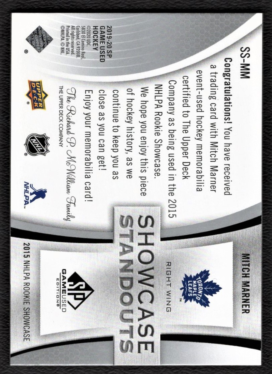 2019-20 Upper Deck SP Game Used #SS-MM Mitch Marner Showcase Standouts Dual Jersey Relic