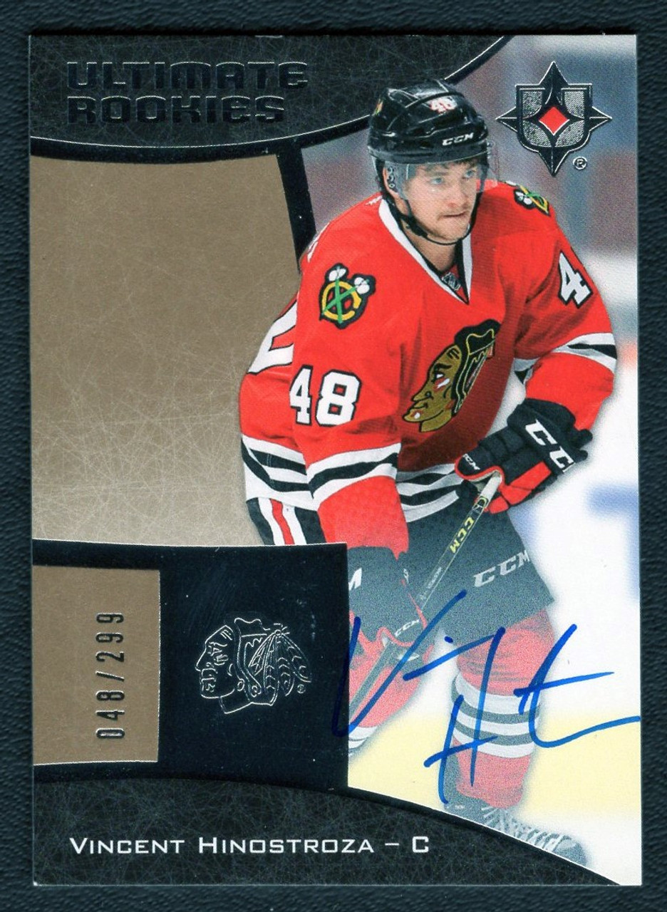 2015-16 Upper Deck Ultimate Collection #54 Vincent Hinostroza Rookie Autograph 048/299