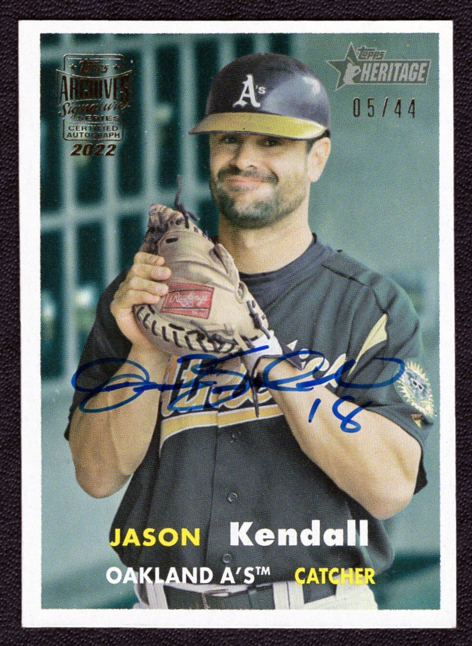 2022 Topps Archives Signature #16 Jason Kendall 2006 Topps Heritage Buyback Autograph 05/44