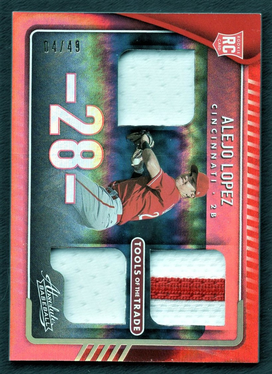 2022 Panini Absolute #TTT3-AL Alejo Lopez Tools Of The Trade Rookie Triple Jersey Relic 04/49