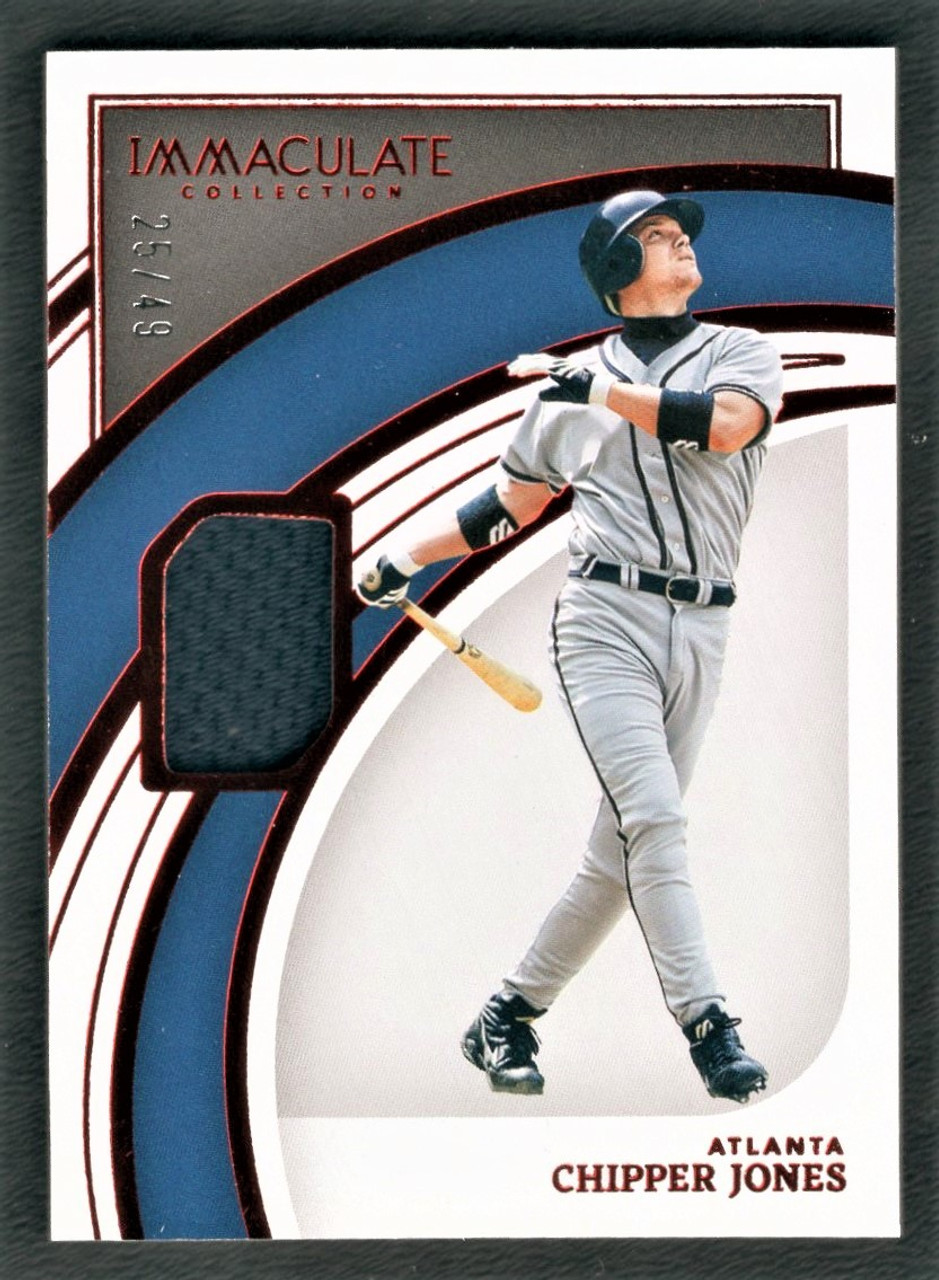 2022 Panini Immaculate #10 Chipper Jones Game Used Jersey Relic 25