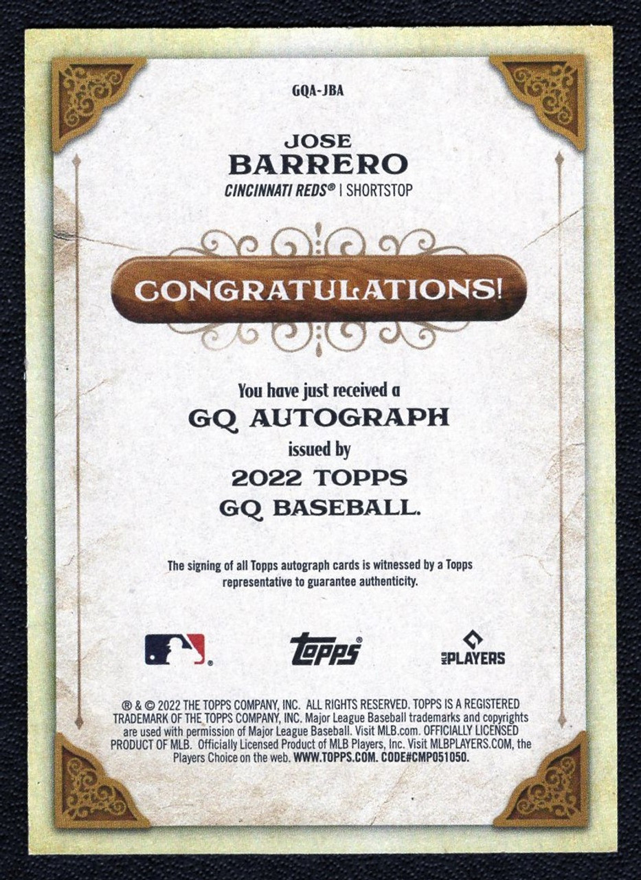 2022 Topps Gypsy Queen #GQA-JBA Jose Barrero Autograph