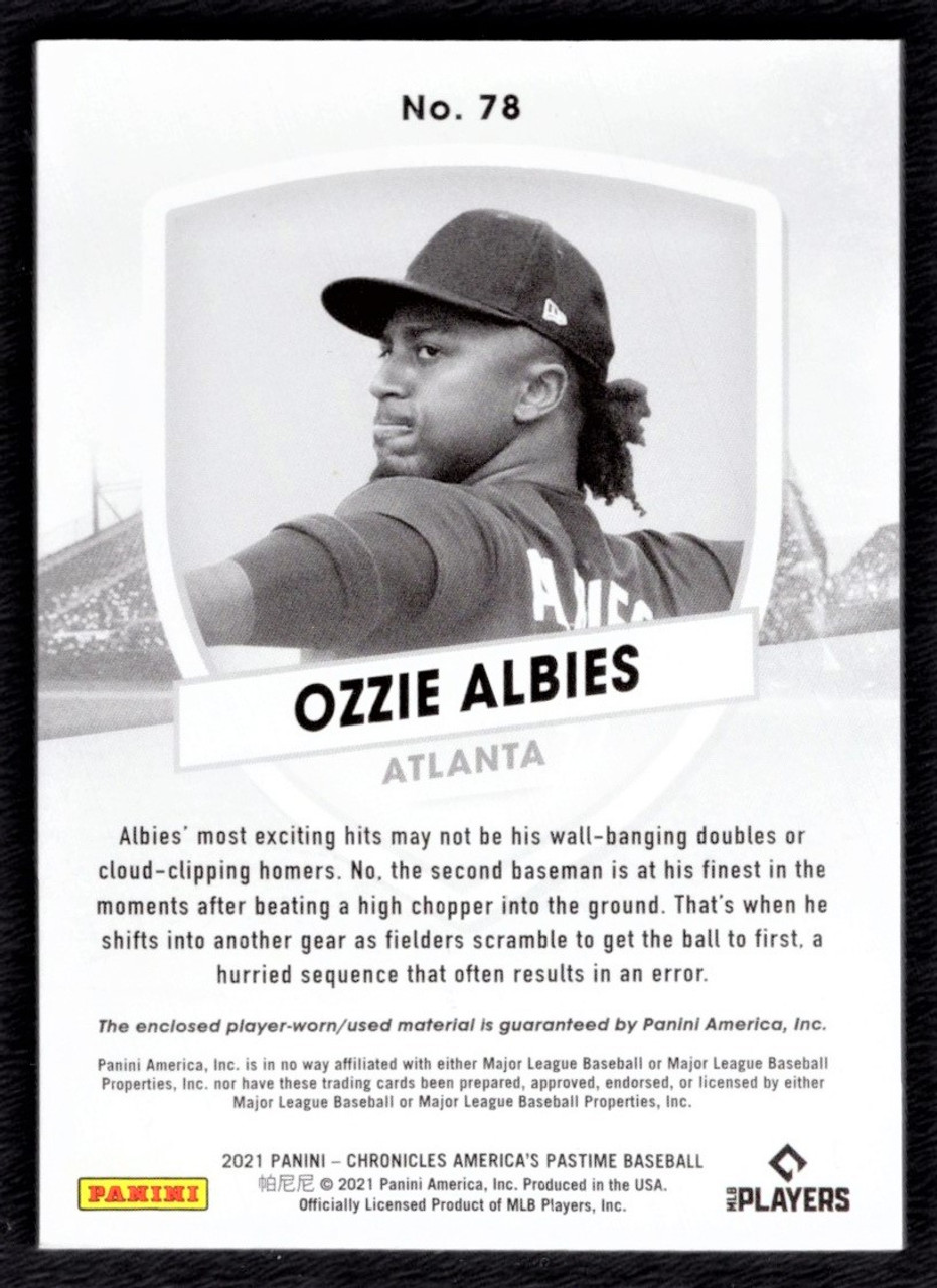 2021 Panini Chronicles #78 Ozzie Albies Jersey Relic